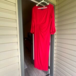Long Sleeve Size 8 Apple Red long dress
